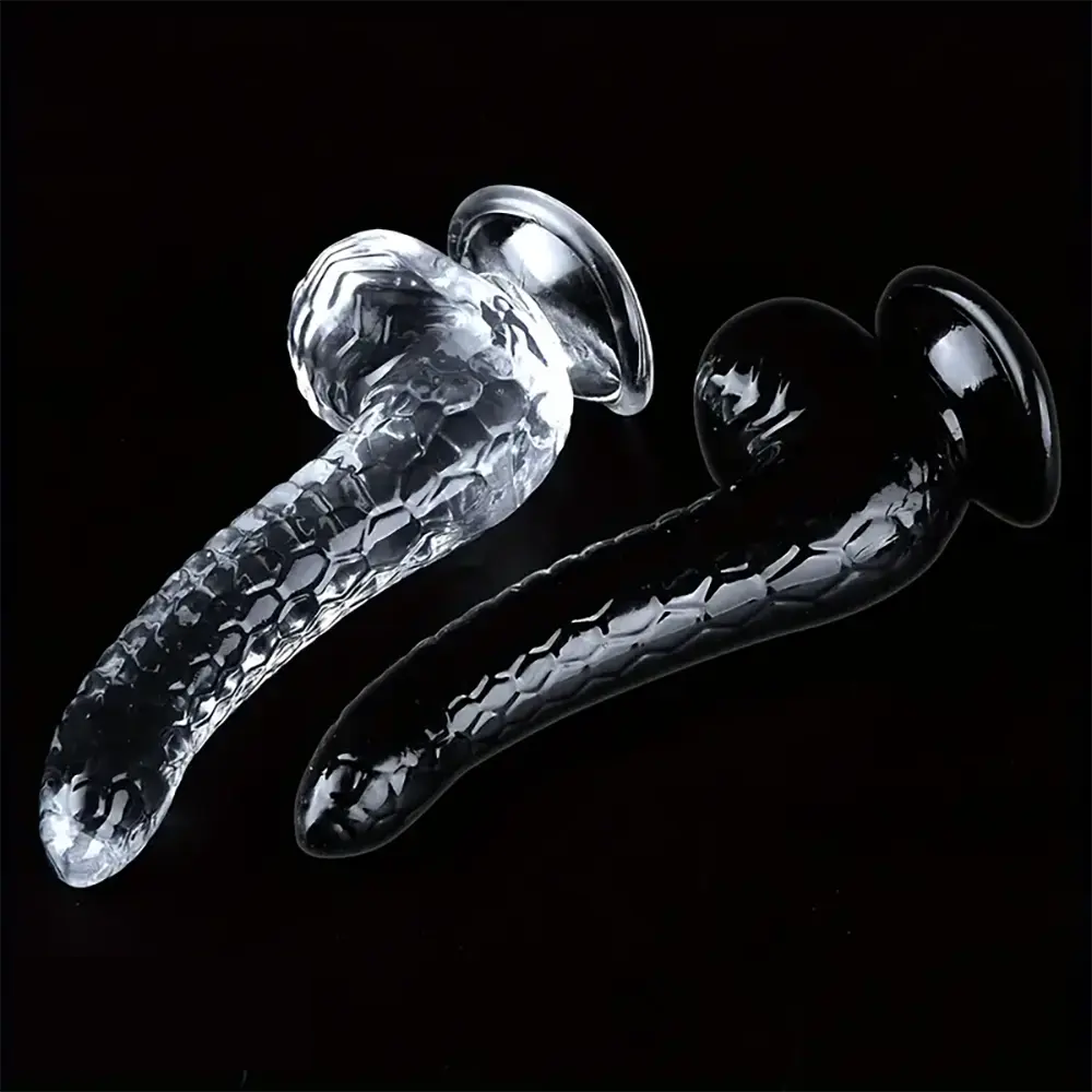 8.07in Big Snake Animal Clear Black Dildo For Couples Men Women Orgasm