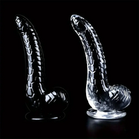 8.07in Big Snake Animal Clear Black Dildo For Couples Men Women Orgasm