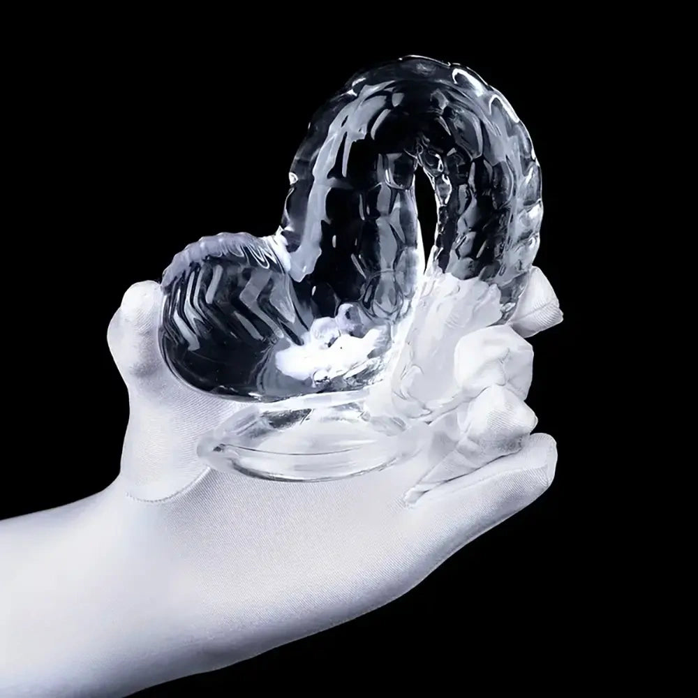 8.07in Big Snake Animal Clear Black Dildo For Couples Men Women Orgasm