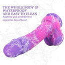 8.07in Colour Mixture Starry Sky Dildo Sex Toy For Adult