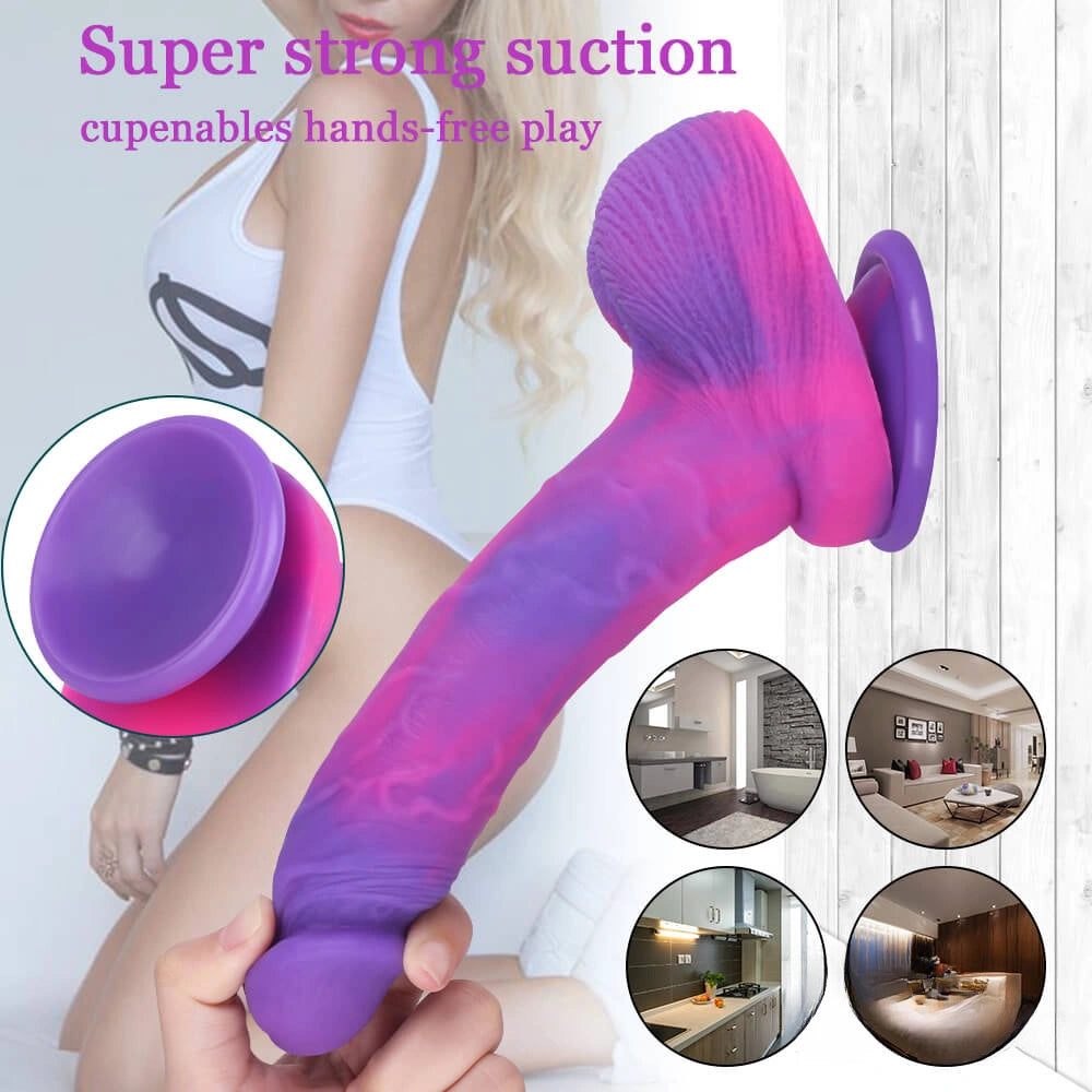 8.07in Colour Mixture Starry Sky Dildo Sex Toy For Adult