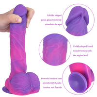 8.07in Colour Mixture Starry Sky Dildo Sex Toy For Adult