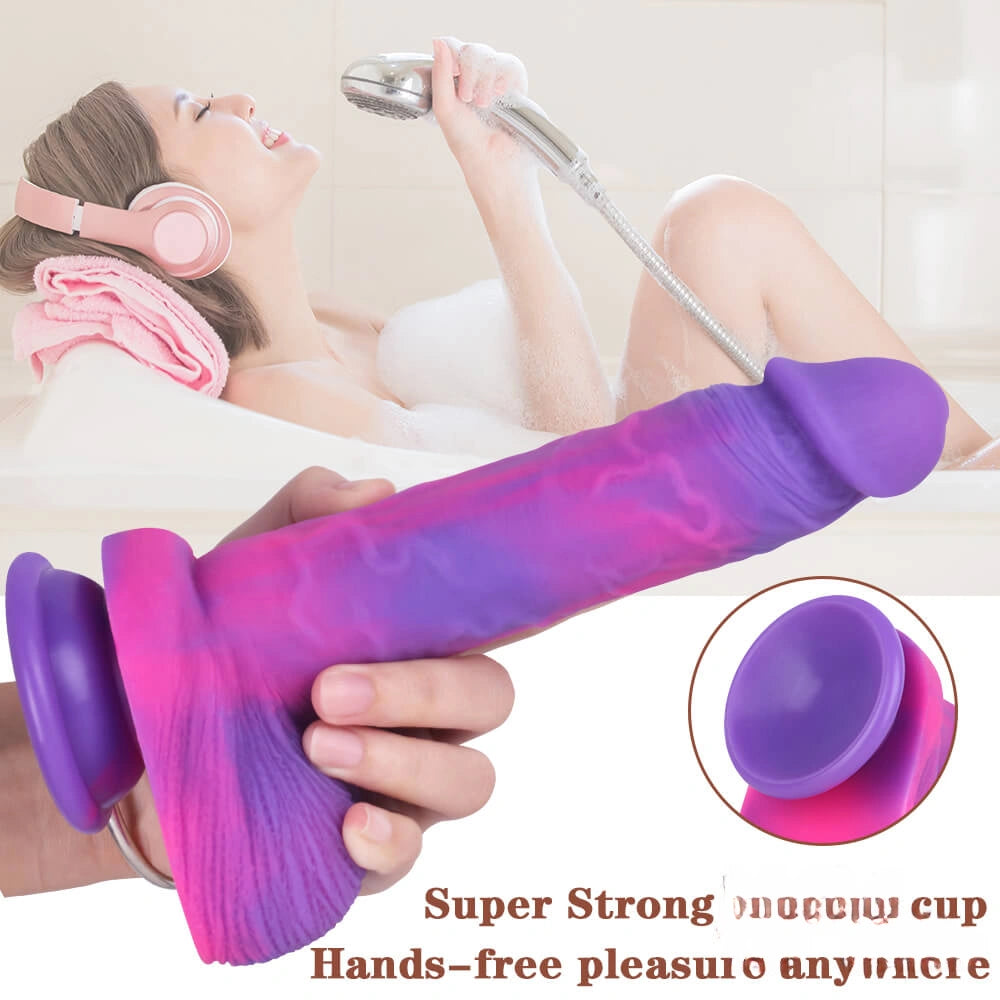 8.07in Colour Mixture Starry Sky Dildo Sex Toy For Adult
