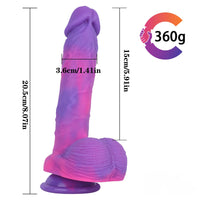 8.07in Colour Mixture Starry Sky Dildo Sex Toy For Adult