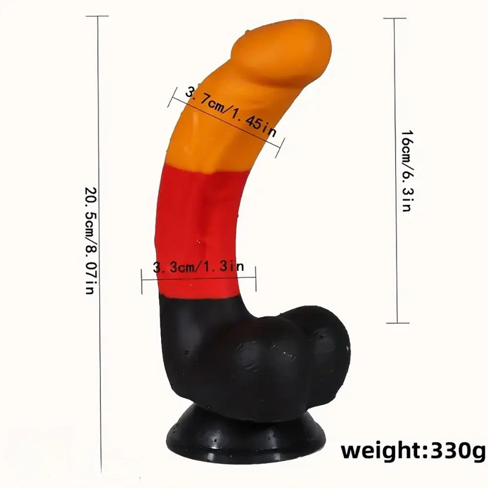 8.07in Curved Male Female Masturbation Big Dildo For Anal Expander