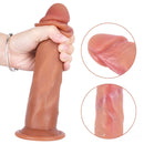8.07in Deep Throat Dildo Soft Skin Sex Toy For Orgasm Fun