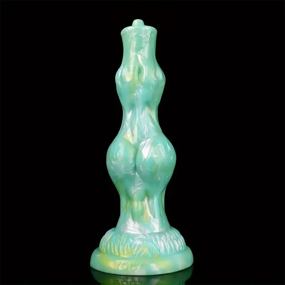 8.07in Dog Penis Knot Silicone Soft Big Animal Suction Cup Anal Dildo