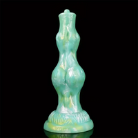 8.07in Dog Penis Knot Silicone Soft Big Animal Suction Cup Anal Dildo