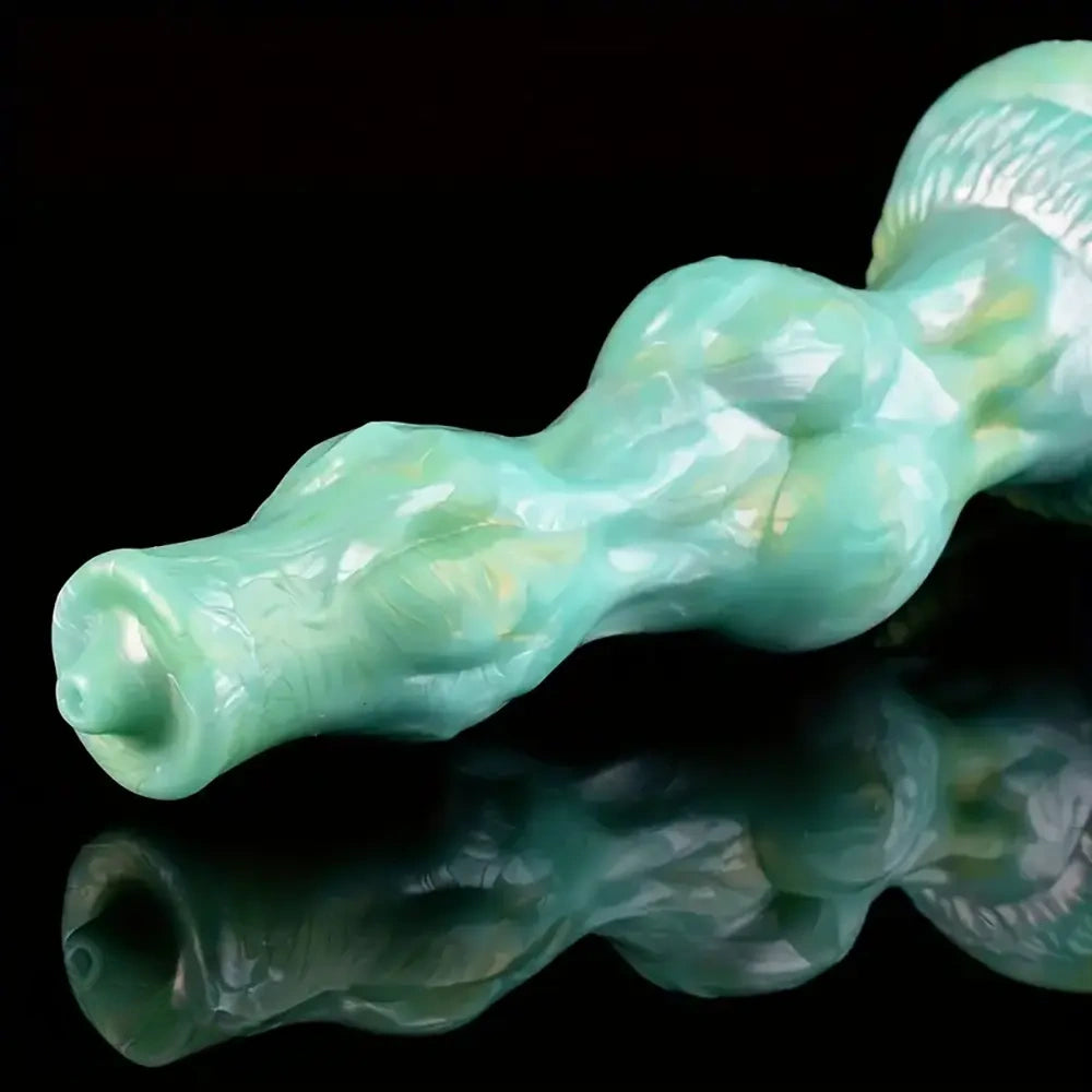 8.07in Dog Penis Knot Silicone Soft Big Animal Suction Cup Anal Dildo