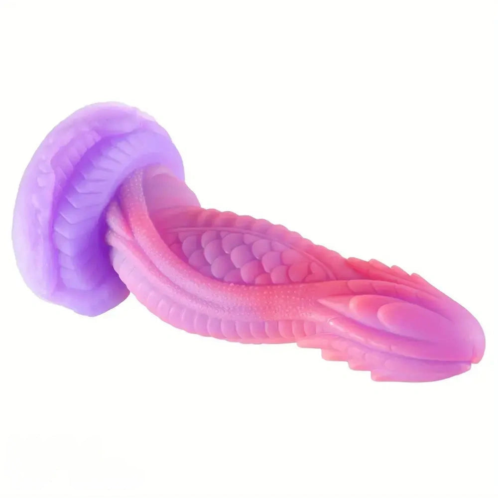 8.07in Dragon Monster Silicone Soft Dildo For Women Men Couple Strap on Play