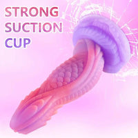 8.07in Dragon Monster Silicone Soft Dildo For Women Men Couple Strap on Play