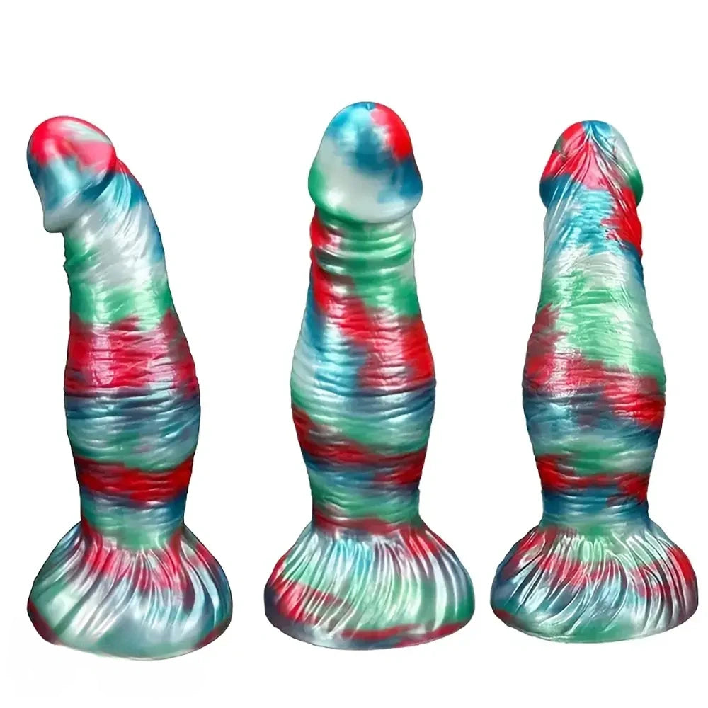 8.07in Egg-free Fat Body Silicone Monster Soft Dildo Suction Cup Base
