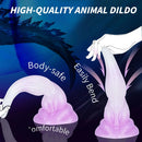 8.07in Fantasy Animal Monster Silicone Big Dildo with Suction Cup Base