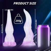 8.07in Fantasy Animal Monster Silicone Big Dildo with Suction Cup Base