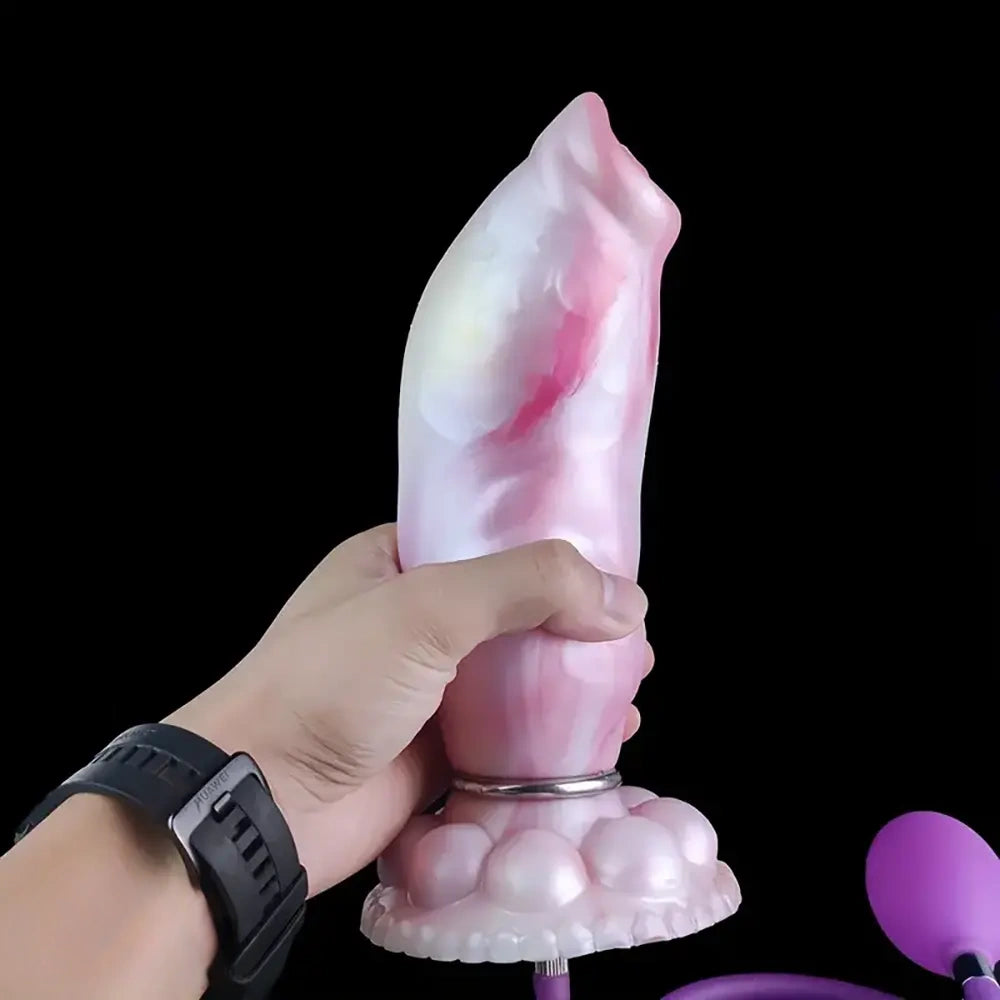 8.07in Fantasy Big Dog Knot Dildo Inflatable Women Men Adult Sex Toy