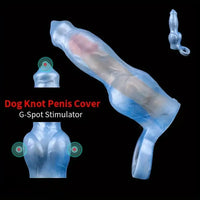 8.07in Fantasy Penis Sheath Dog Hollow Sleeve Knot Hollow Dildo