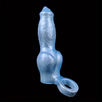8.07in Fantasy Penis Sheath Dog Hollow Sleeve Knot Hollow Dildo