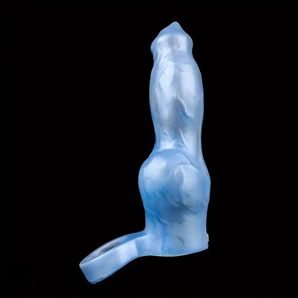 8.07in Fantasy Penis Sheath Dog Hollow Sleeve Knot Hollow Dildo