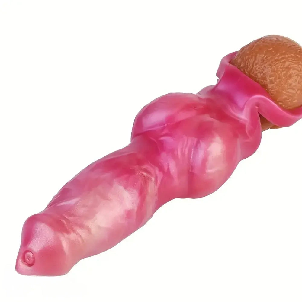 8.07in Fantasy Penis Sheath Dog Hollow Sleeve Knot Hollow Dildo