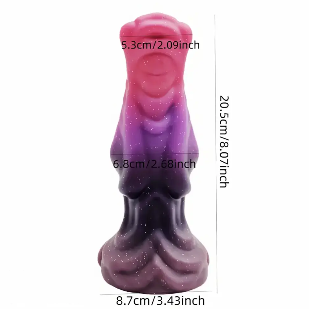 8.07in Fantasy Silicone Soft Big Dildo Monster Thick Penis Anal Vagina Toy