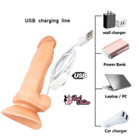 8.07in Flexible 11 Vibrating Modes Swing Dildo Adult Toy With Wire