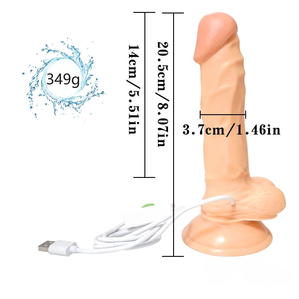 8.07in Flexible 11 Vibrating Modes Swing Dildo Adult Toy With Wire