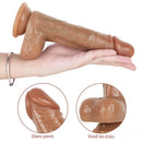 8.07in Forced Dildo Deepthroat Real Silicone Sex Toy