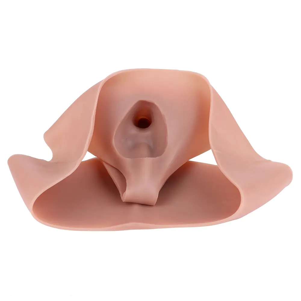8.07in Hollow Penis Dildo Sleeve Silicone Soft Pants For Penis Thicken Supplies