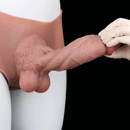 8.07in Hollow Penis Dildo Sleeve Silicone Soft Pants For Penis Thicken Supplies