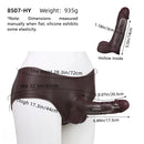 8.07in Hollow Strap on Dildo Panty Silicone Soft Sex Toy For Women
