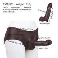 8.07in Hollow Strap on Dildo Panty Silicone Soft Sex Toy For Women
