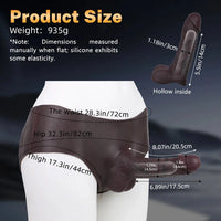 8.07in Hollow Strap on Dildo Panty Silicone Soft Sex Toy For Women