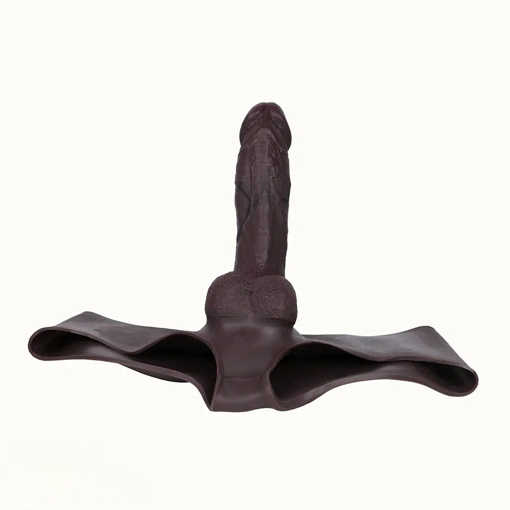 8.07in Hollow Strap on Dildo Panty Silicone Soft Sex Toy For Women