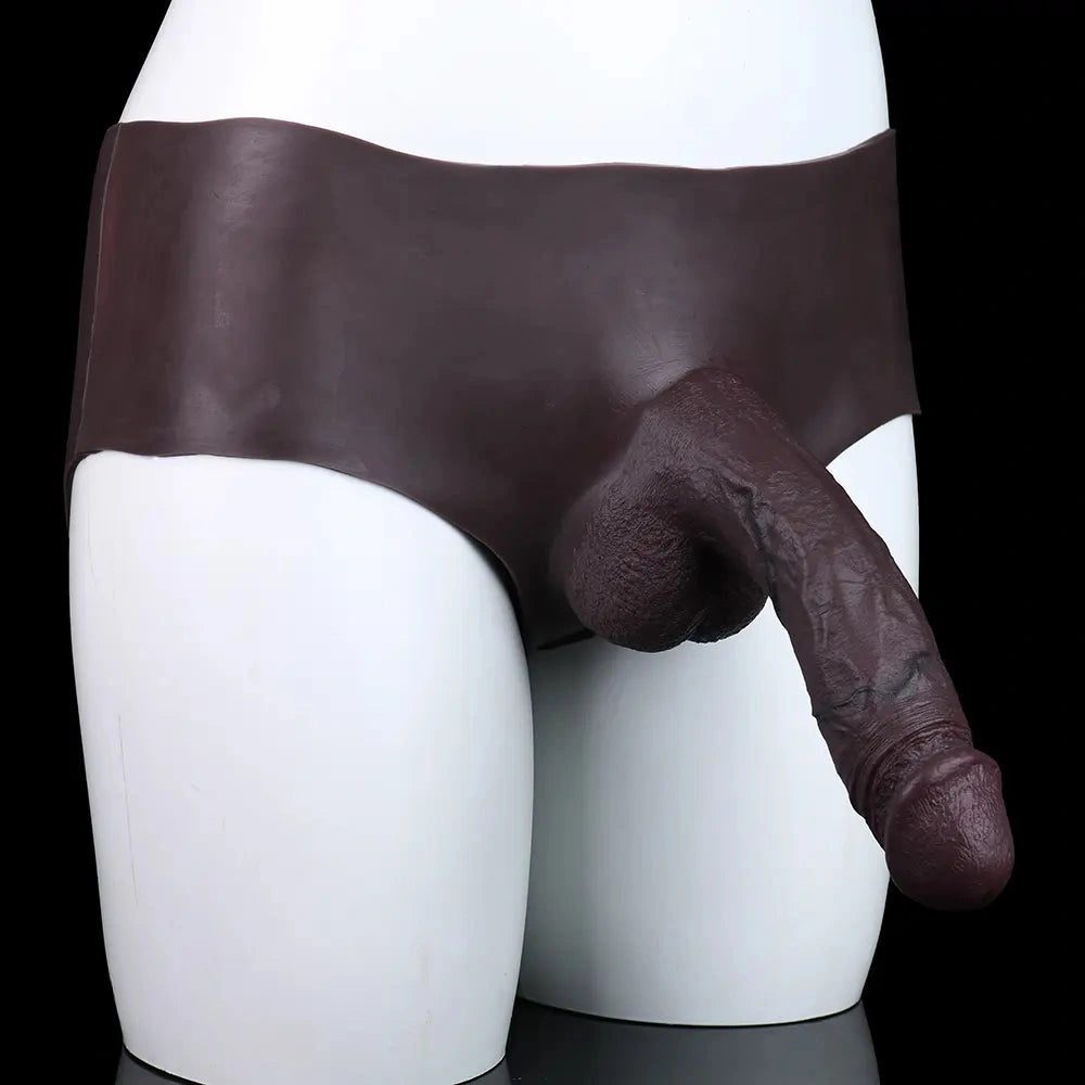 8.07in Hollow Strap on Dildo Panty Silicone Soft Sex Toy For Women