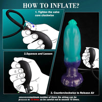 8.07in Knot Fantasy Inflatable Dildo With Suction Cup Women Masturbator