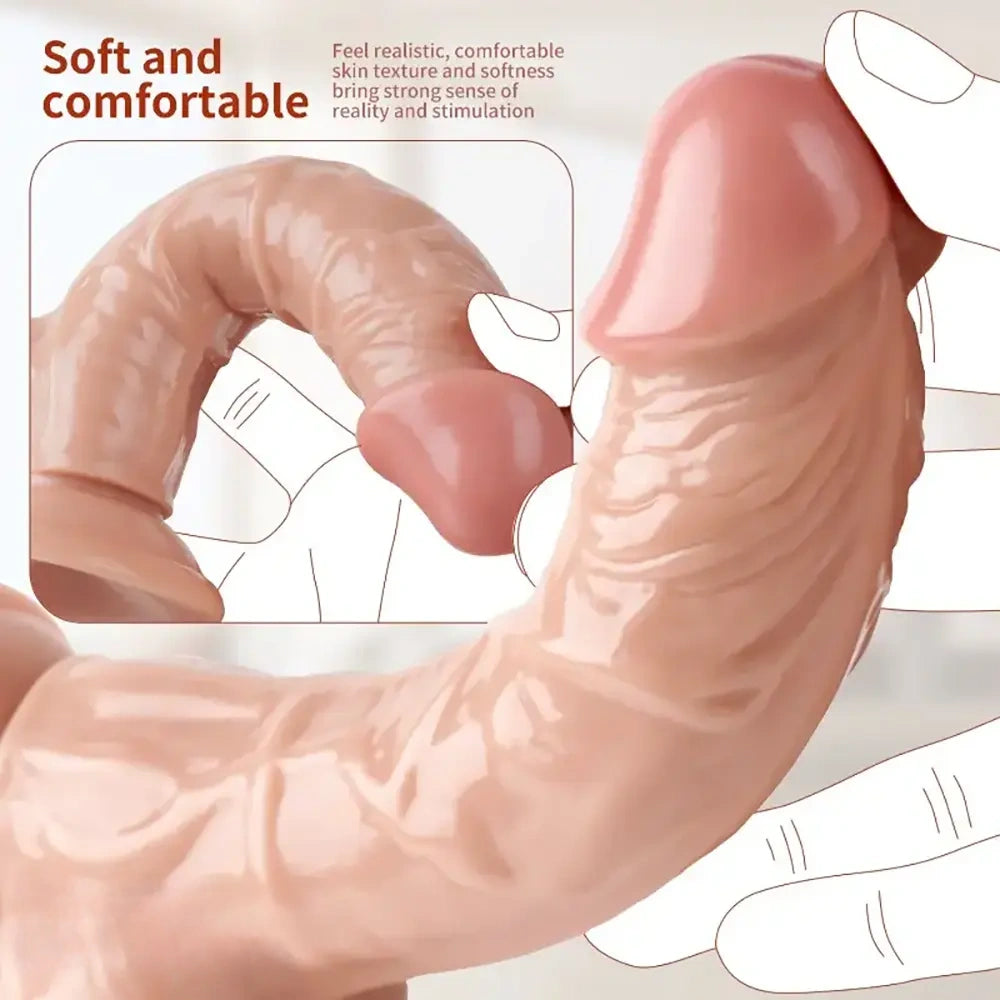 8.07in Lifelike Penis Male Dildo For Adult BDSM Intimacy Sex Play