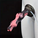 8.07in Luminous Squirting Knot Animal Big Silicone Soft Dildo For Anal Play