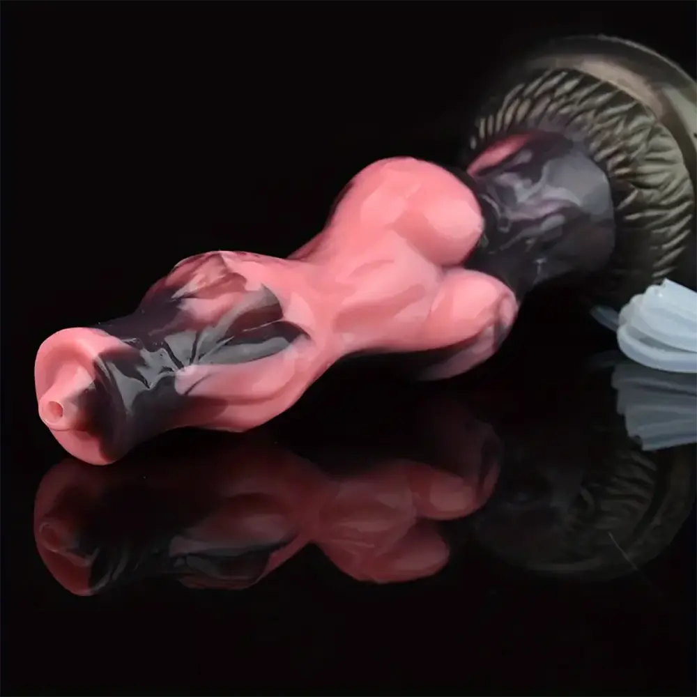 8.07in Luminous Squirting Knot Animal Big Silicone Soft Dildo For Anal Play