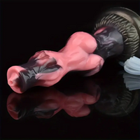 8.07in Luminous Squirting Knot Animal Big Silicone Soft Dildo For Anal Play
