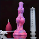 8.07in Luminous Squirting Knot Animal Big Silicone Soft Dildo For Anal Play