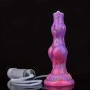 8.07in Luminous Squirting Knot Animal Big Silicone Soft Dildo For Anal Play