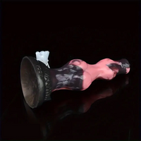 8.07in Luminous Squirting Knot Animal Big Silicone Soft Dildo For Anal Play