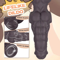 8.07in Muscle Fantasy Silicone Dildo Adult Entertainment Cock Love Toy