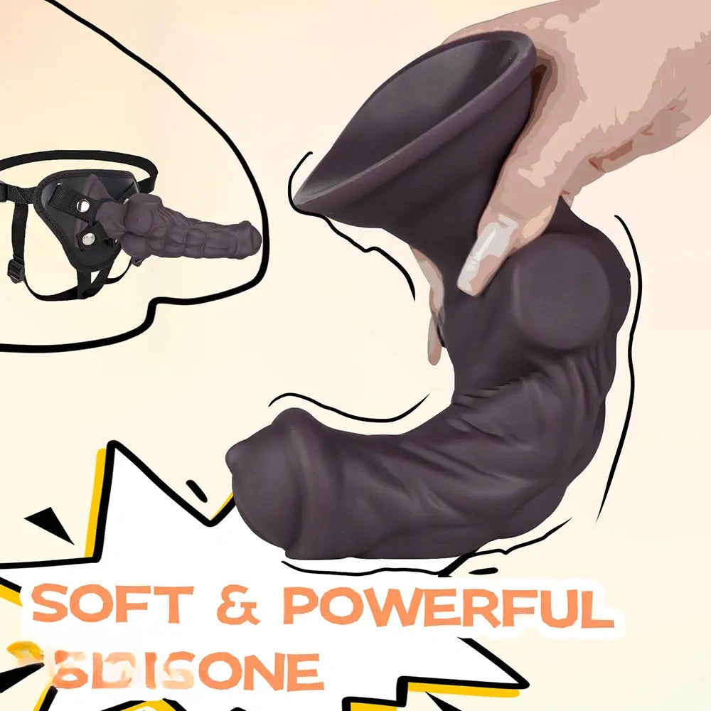 8.07in Muscle Fantasy Silicone Dildo Adult Entertainment Cock Love Toy