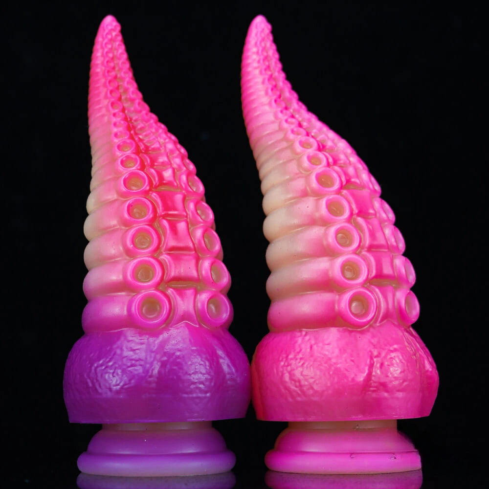 8.07in Octopus Tentacle Animal Fantasy Ombre Thick Dildo