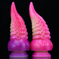 8.07in Octopus Tentacle Animal Fantasy Ombre Thick Dildo