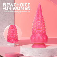 8.07in Octopus Tentacle Animal Fantasy Ombre Thick Dildo