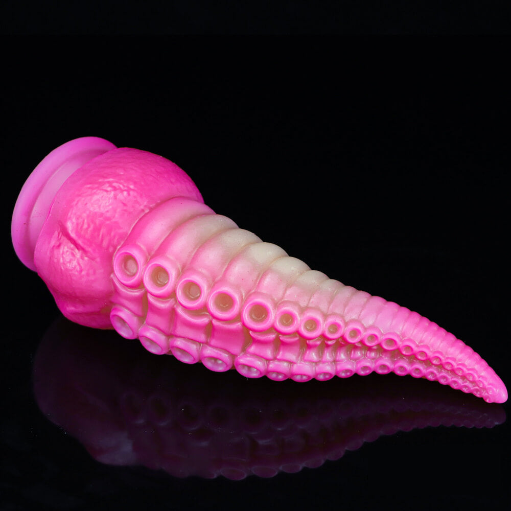 8.07in Octopus Tentacle Animal Fantasy Ombre Thick Dildo