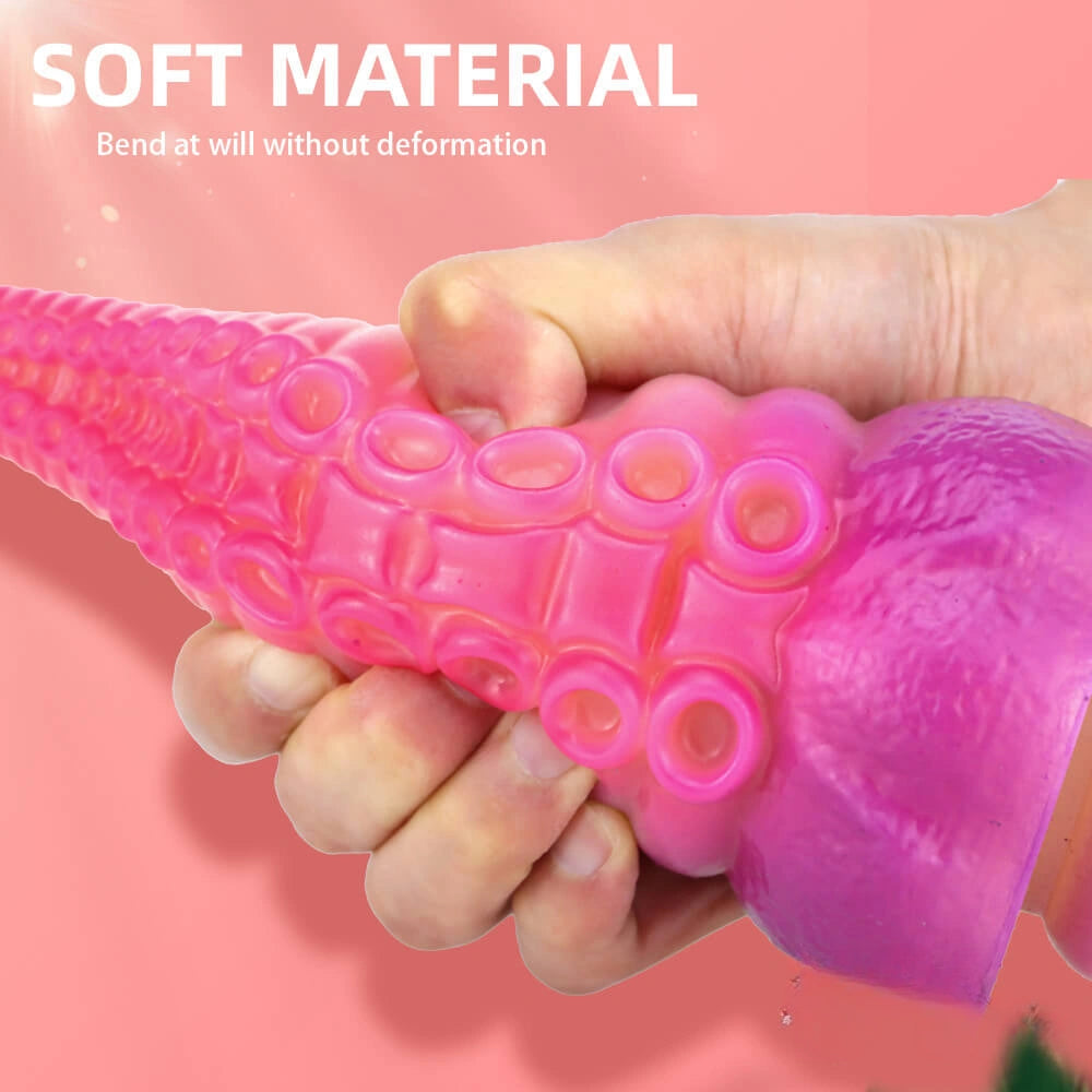 8.07in Octopus Tentacle Animal Fantasy Ombre Thick Dildo