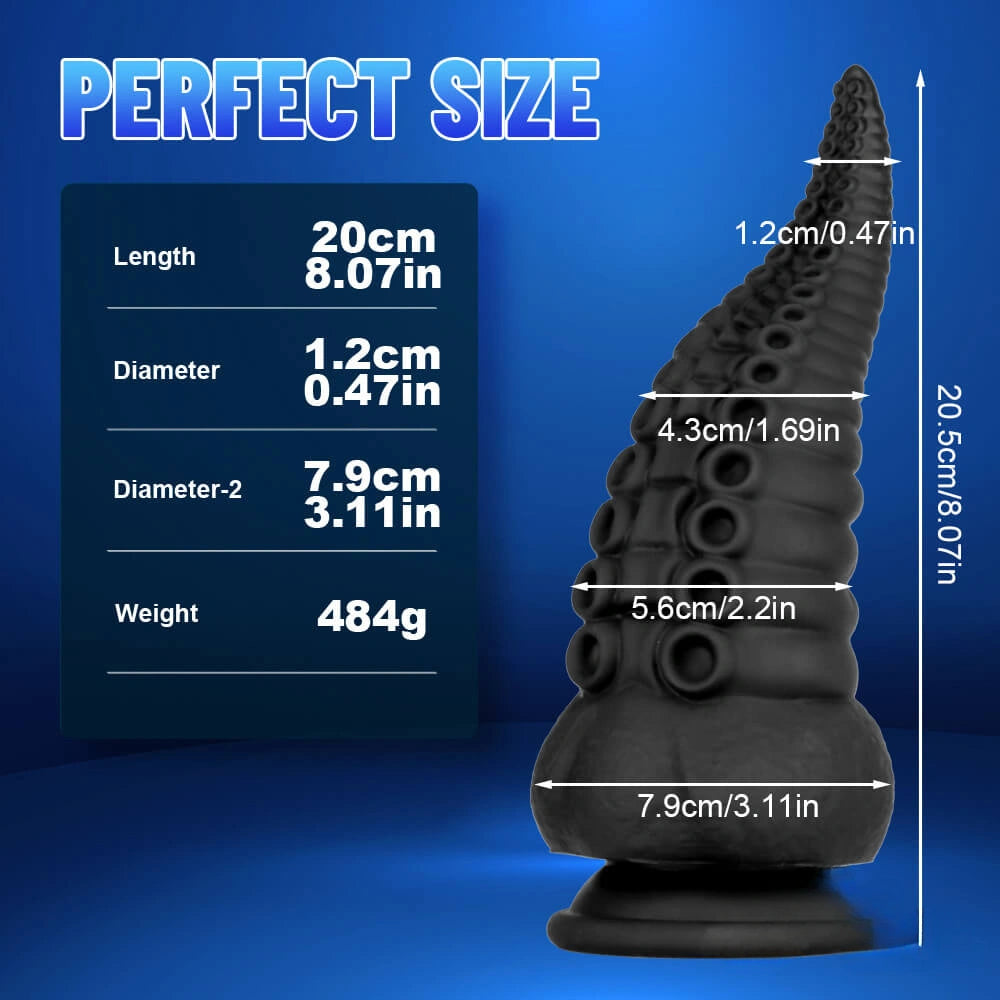 8.07in Octopus Tentacle Soft Dildo Women Using Butt Plug Adult Toy